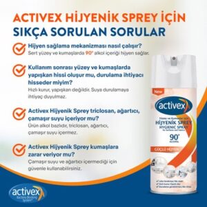 Activex Hijyenik Sprey Yüzey ve Kumaşlar İçin 400 ml