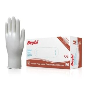 BeybiPudrasız Lateks Muayene Eldiveni Medium 100 Adet