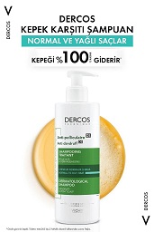 Vichy Dercos Anti Dandruff Normal ve Yağlı Saçlar İçin Kepek Karşıtı Şampuan 390