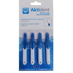 Aktident Arayüz Fırça Seti 0.60 mm Mavi 4 Adet