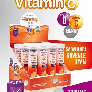 MİRADERM 1000MG C VİTAMİNİ EFERVESAN MİAD:11/24