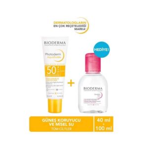 Bioderma Photoderm Aquafluid SPF50+ 40 ml & Sensibio H2O 100 ml - Kofre
