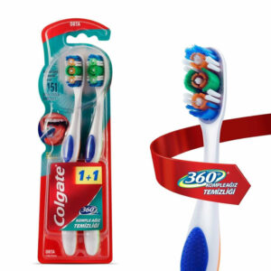Colgate 360 Komple Ağız Temizliği Diş Fırçası Orta 1+1
