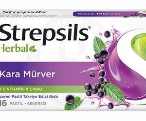 Strepsils Herbal Kara Mürver 16 Pastil