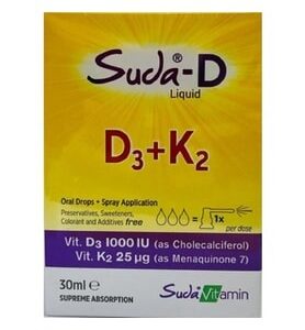 Suda Vitamin D3 K2 Likid Vitamin 30 ml