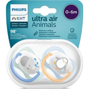 Avent Ultra Air 0-6 Ay Erkek Hayvan Desenli Emzik