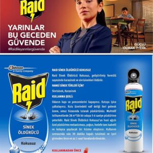 RAID SİNEKSAVAR KOKUSUZ 300ml/48TR