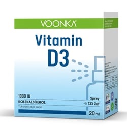 Voonka Vitamin D3 1000 IU Yetişkin Sprey 20 ml